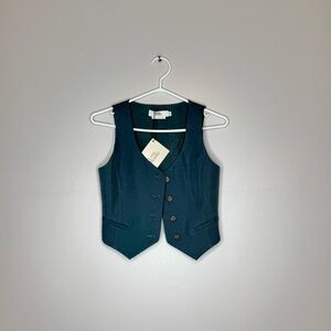 Green Button-Up Vest